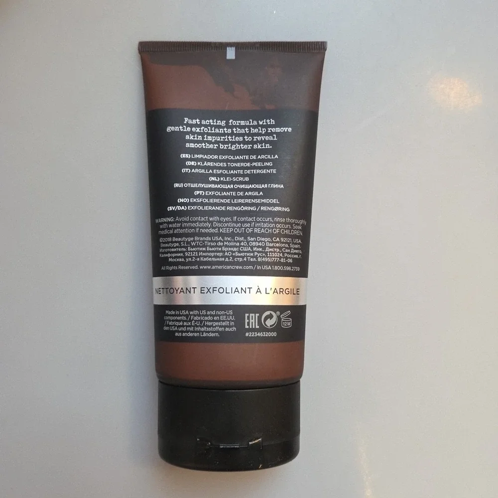 American Crew Acumen Men's Clay Exfoliating Cleanser‎ 5.1 oz